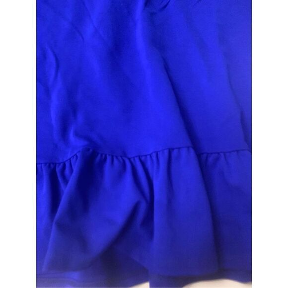 Royal Blue Ruffled Hem Hoodie - Picture 4 of 5